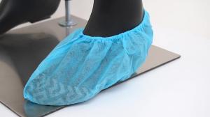 Quality 15x40cm Operating Room Shoe Covers Hospital Blue Surgical Booties wholesale