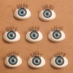 Acrylic oval doll eyes with eyelashes