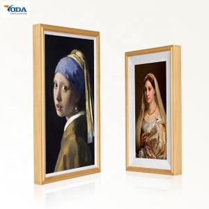 Quality Customized Wooden Digital Photo Frame Viewer Wall Mounted Haze LCD Screen Picture Frame wholesale