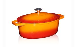 Quality 4.7 Quart Oval Enameled Cast Iron Casserole wholesale