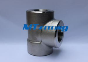 Quality ASME B16.11 F304L F316L Stainless Steel Socket Welded / Threaded Tee wholesale