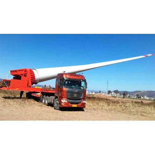 Wind Turbine Tower Transport with Balde Rotor Adapter Windmill Blade Trailer