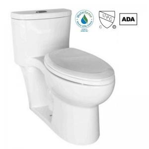 Quality CUPC One Piece Flush Toilet Skirted Fully Trapway Cistern 1 Piece Commode wholesale