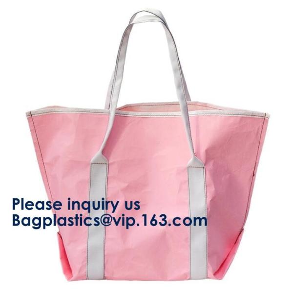 DuPont Paper Bags Shopping Bag,Custom LOGO Tyvek Washable Tearproof Paper Tote Shopping Bag, Bagease, Bagplastics, Pak
