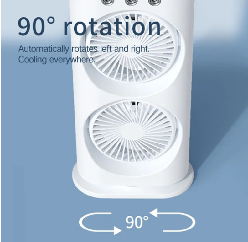 6 Rotary Vane USB Line Power Supply Double-Ended Spray Fan for Rechargeable Home Office