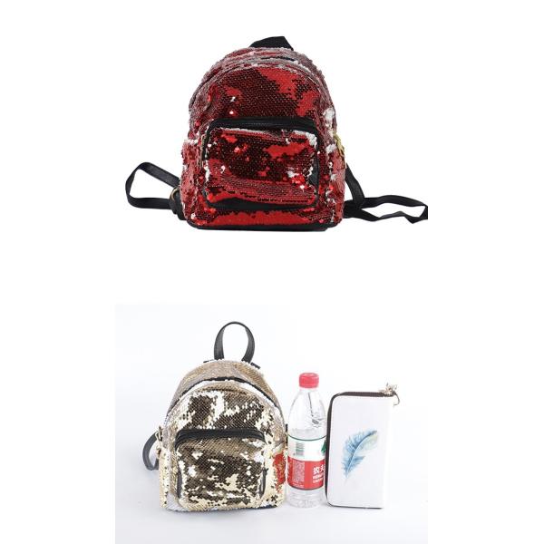 Sublimation Custom Photo Glitter Sequin Backpack Trendy Travel Sparkly Backpack For Heat Transfer