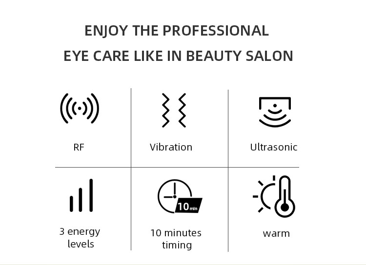 Vibration Ultrasonic Rf Eye Massager Device 4hrs Charging