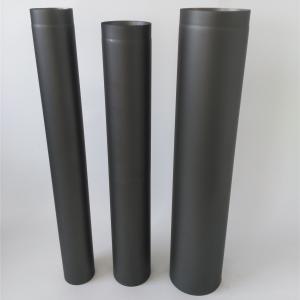Quality Straight Black Chimney Pipe Length 300mm - 1200mm Single Wall System wholesale