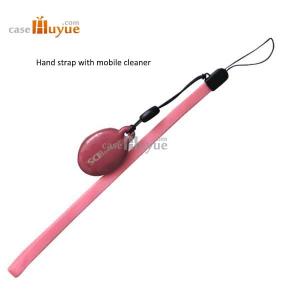 Quality Japanese Mobile Phone Strap with a PVC cleaner 7mm Nylon Mobile Strap with screen cleaner wholesale