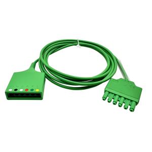 Quality Single Pin ECG Extension Cable Compatible Drager MS16256 Green- 2m wholesale