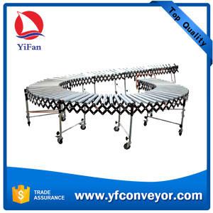 Gravity Roller Flexible Conveyors applied in loading docks/plant floors/shipping areas