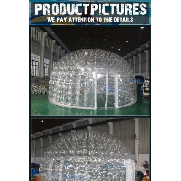 Sealed air Inflatable Waterproof Transparent Bubble Tent Double Layer Camping Tent for Sale