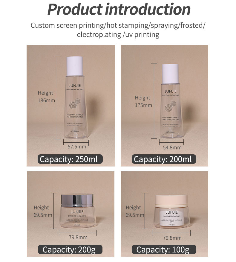 250ml 200ml PET Bottles Transparent Empty Plastic Bottle With PE Collar Material