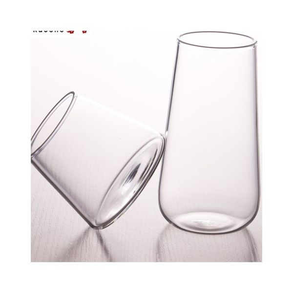 Transparent 450ML Single Wall Glass Cup Customized Color For Milk Coffee Juice