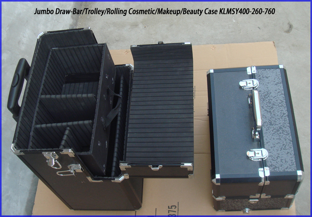 3-Tier Trolley Train Makeup Case with Detachable Drawers KLMSY400-260-760