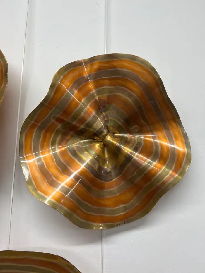 Hand Painted 5 Star Hotel Luxury Metal Copper Wall Sculpture