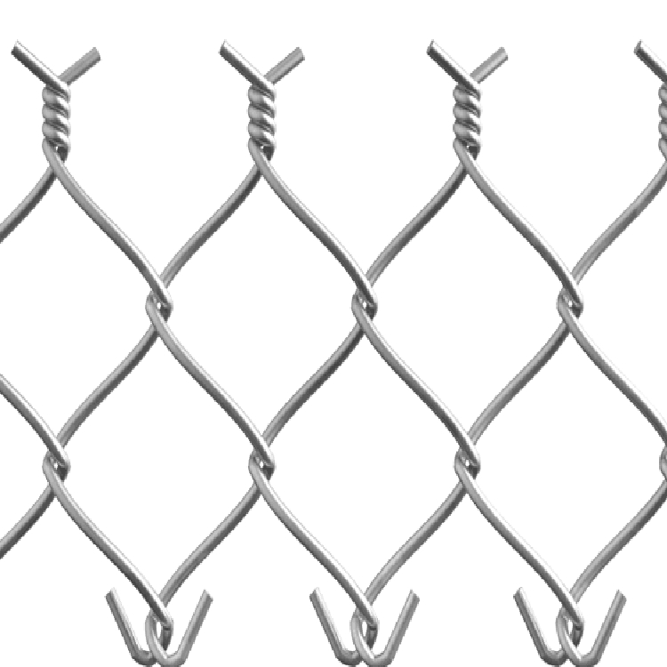 Diamond Wire Netting PVC Chain Link Fence Galvanised For Seaside