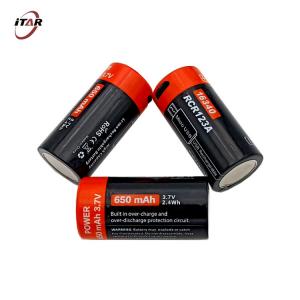 China BMS 16340 Li Ion Rechargeable Batteries 3.7V 700mAh For Electronic Fans on sale