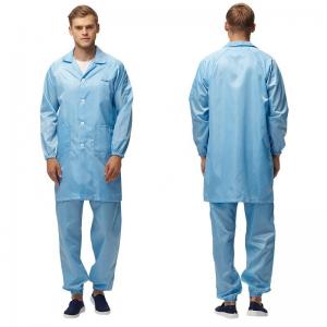 Quality Anti Static ESD Work Suit 98% Polyester 2% Carbon Clean Room Clothes wholesale