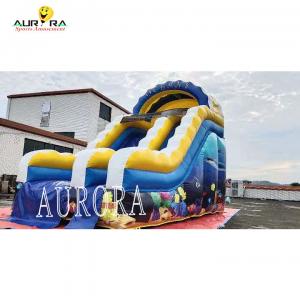 China Blue Yellow Playground Inflatable Water Slide Rental For Parties And Events on sale