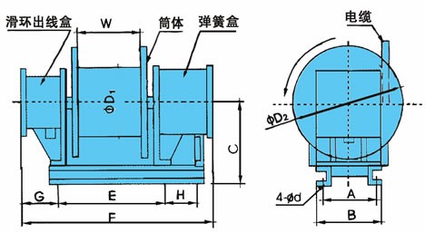 25m Automatic Cable Reel Spring Auto Cable Reel