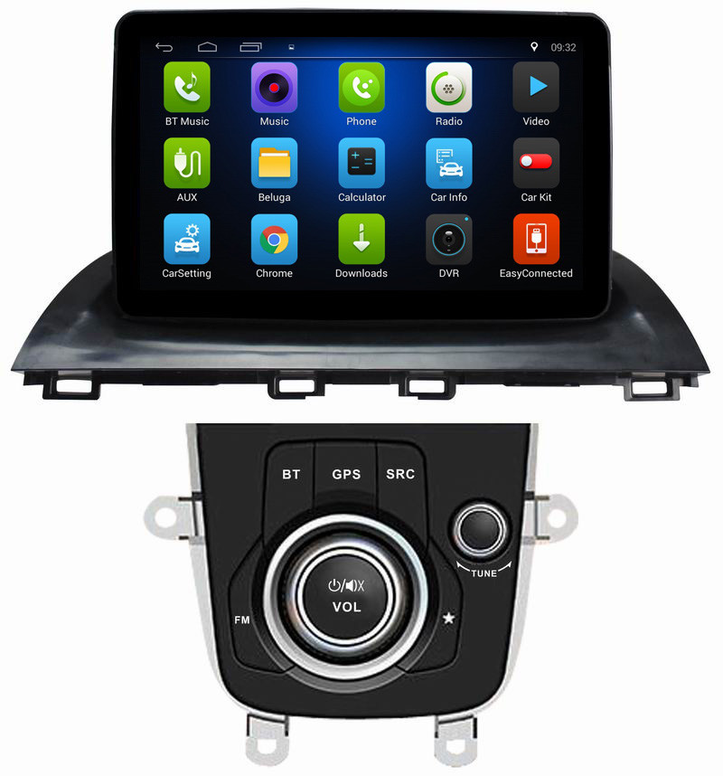 Ouchuangbo 9 inch car radio stereo touch screen for Mazda 3 Axela 2 with gps navi BT USB wifi android 8.1 system