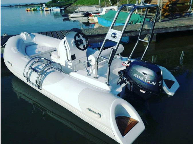 2022 rigid bottom for fishing and relaxing more colors inflatable boat 13ft orca rib390C with back cabin