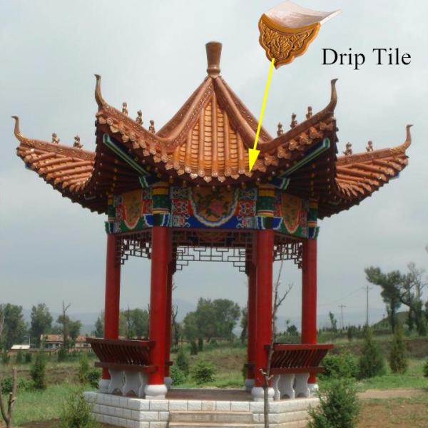 Asia style pavilion traditional China glazed roofing tile