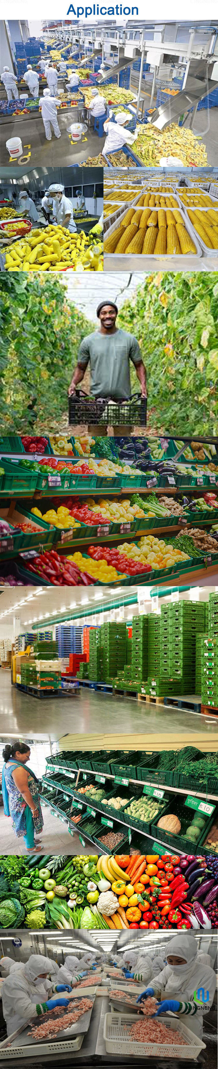 Food Grade Plastic Fruit And Vegetable Crates Stackable Nestable