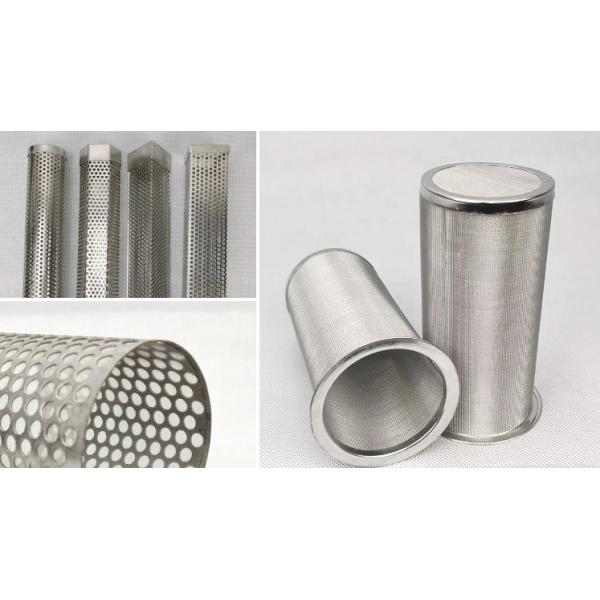 Metal 304 316 Stainless Steel Perforated Filter Tube Wire Mesh Metallic