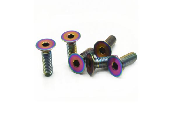 Cheap Anodized Titanium Button Head Cap Screws Hexagon Titanium Torx Socket Din7991 for sale