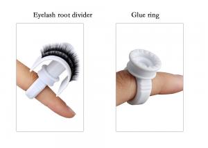 China Eyelash Makeup Tattoo Plastic Cup Glue Ink Extension Holder Finger Ring For Grafting Eyelash Ring on sale