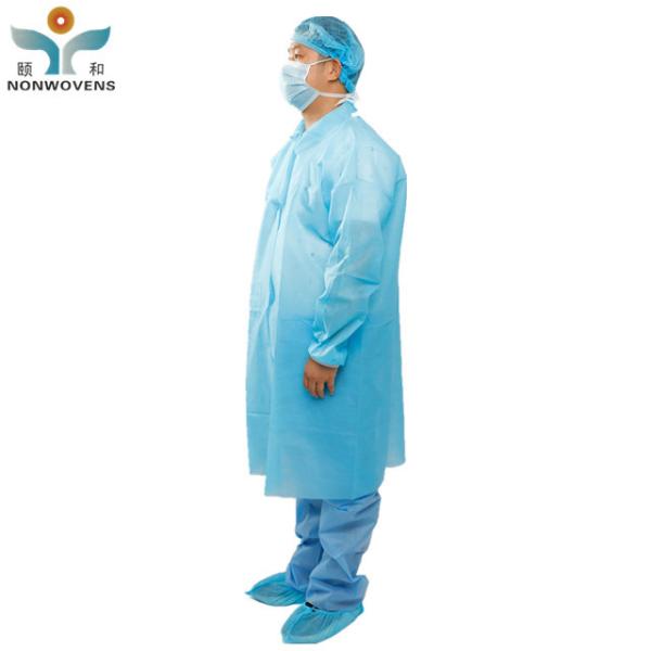 SMS Disposable Lab Coats Elastic Cuff 108*142cm For Medical Uniform