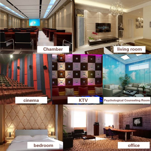 Custom Adhesive Backing Fabric Acoustic Panel Bedroom Soundproofing Panels