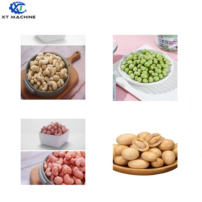1000kg/h Sesame Peanut Coating And Baking Production Line For Coated Roasted Peanut In Food Grade Stainless Steel 304