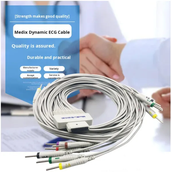 Kangeryou OEM Compatible with Medex 18-lead 26-pin Dynamic ECG Cable Model KRY933S10I Gray CN