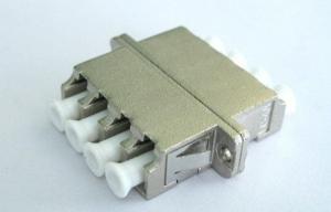 Quality Fiber Optic adapter LC Quad adapter with metal housing with long flange two pieces wholesale