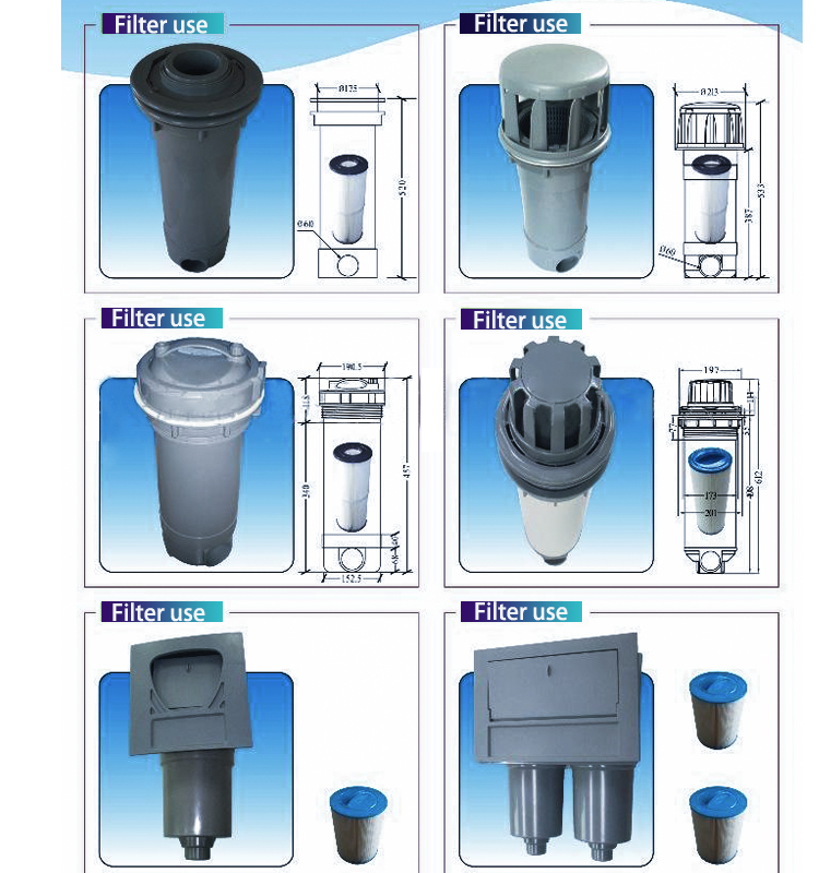 Spa Jet Gate Valves Rotating Air Nozzle Inflatable Hot Tub Spa Filter Cartridges