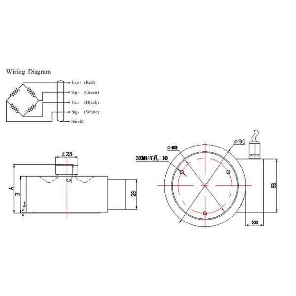 Static Hopper Scale Industrial 1t Force Load Cell