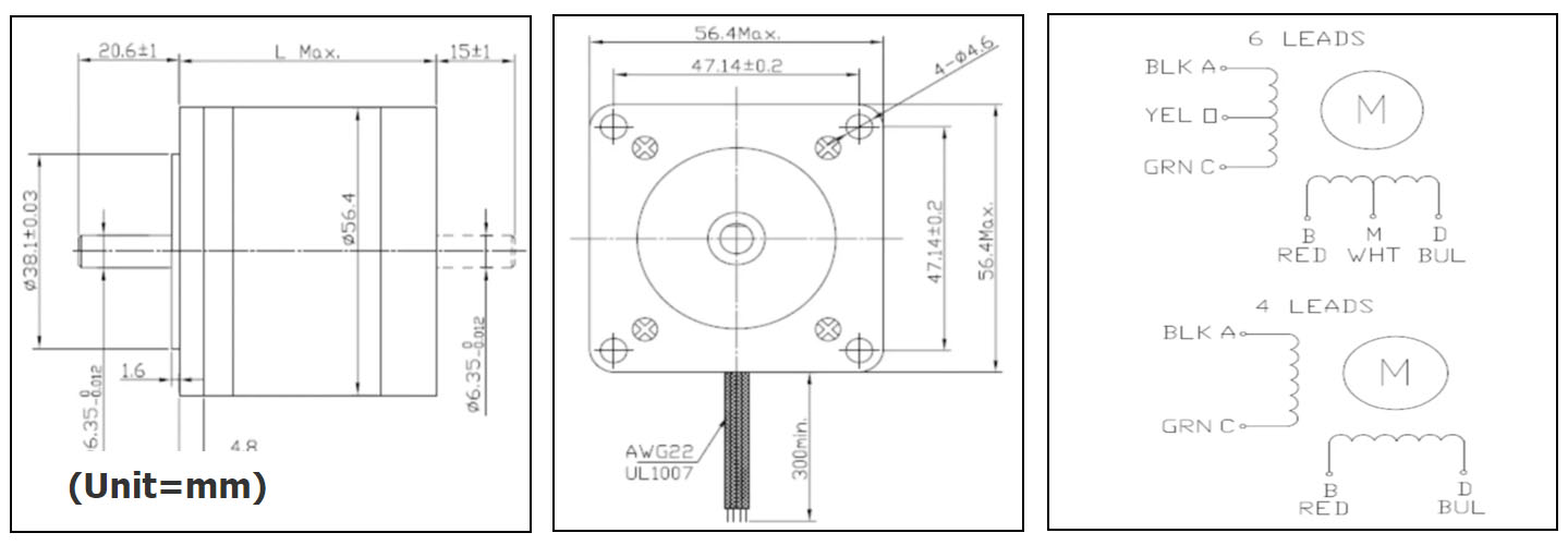 nema 23 mounting dimensions