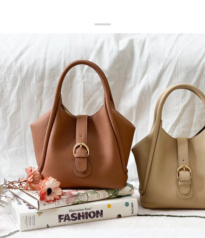 Main Material Genuine Leather Ladies Shoulder Crossbody Bags for Simple Small Tote Bag
