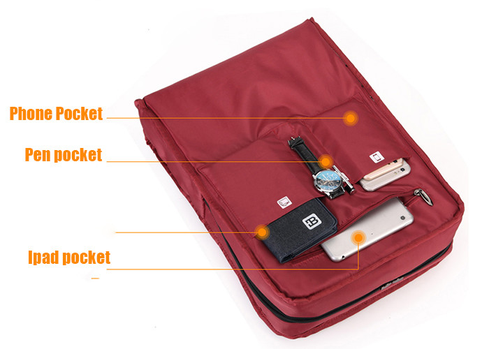 Business Large Capacity USB Laptop Backpack Bag , Anti Theft Backpack With USB Charger , Travel Backpack