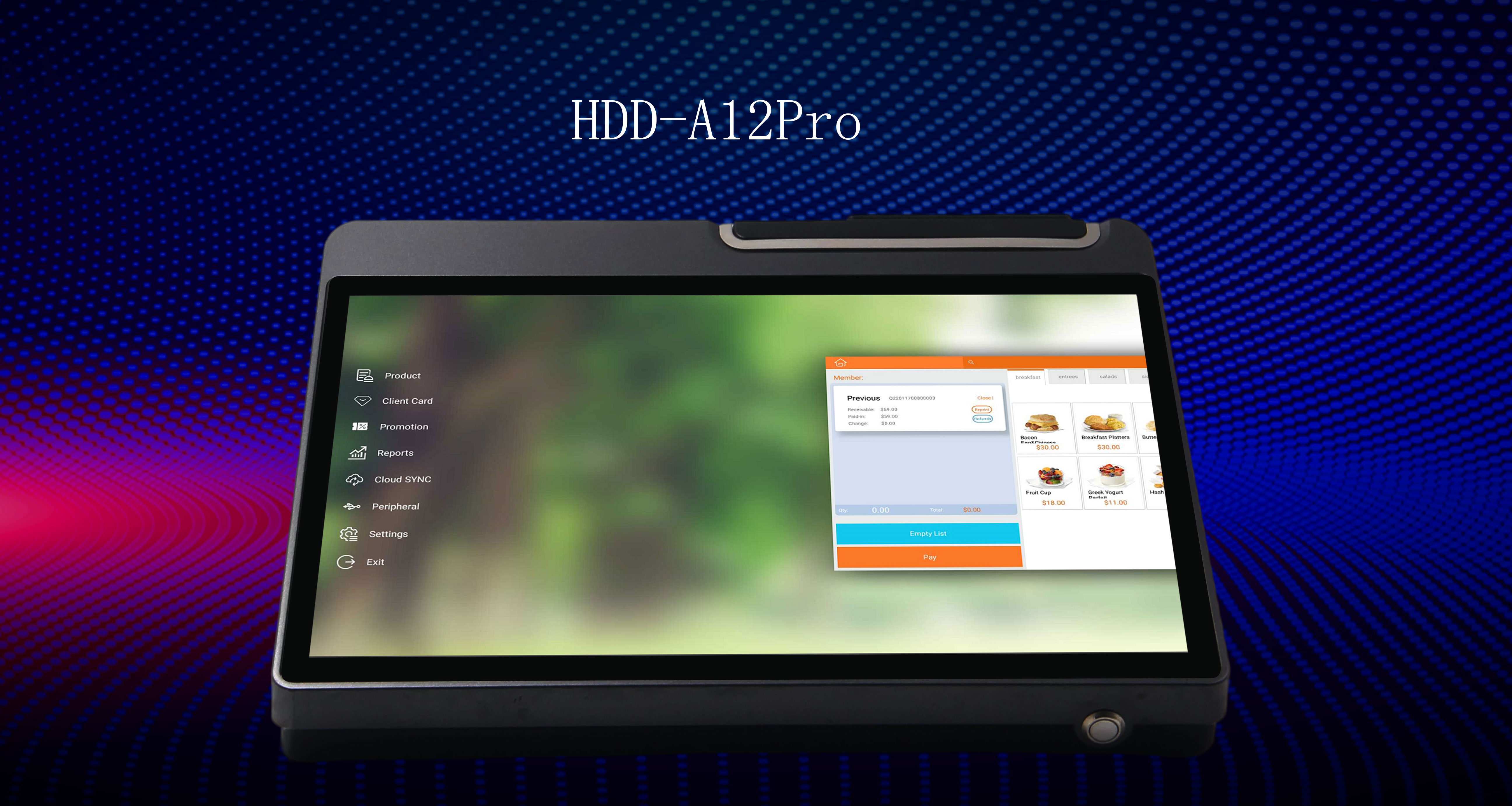 12.5 Inch HD 1080P IPS Screen POS System with Built-In Thermal Printer and Wifi BT Support