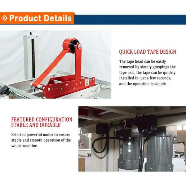 Bottom Tape Carton Sealing Tape Machine Customizable For Corrugated Box