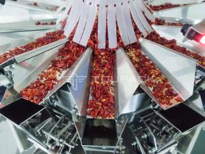 Quality 50g Dry Red Pepper Packing Machine Vertical Grain Bag With Multihead Weigher 120BPM wholesale