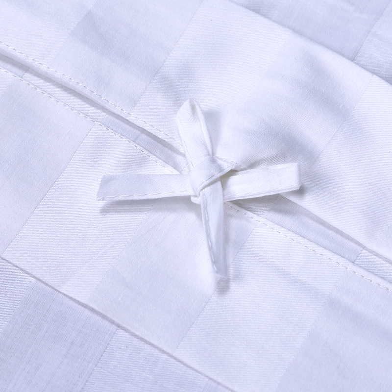 Custom Duvet Cover and Sheet White 100% Cotton Bedding Set for Luxury Hotel Comfort