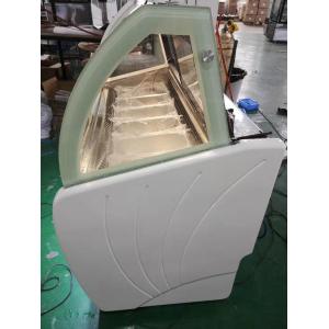 Commercial Double Row 10 Pans Ice Cream Display Freezer