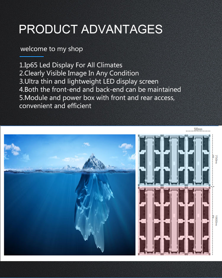 Outdoor Led Display Outdoor Advertising Full HD Video Panel High Brightness Led Wall Display From Original P3.9