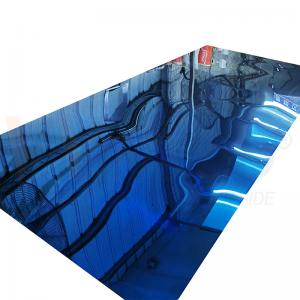 Quality 304 304L Grade 1220mmx2440mm Blue Colored Mirror Surface Stainless Steel Sheet 4FTX8FT wholesale