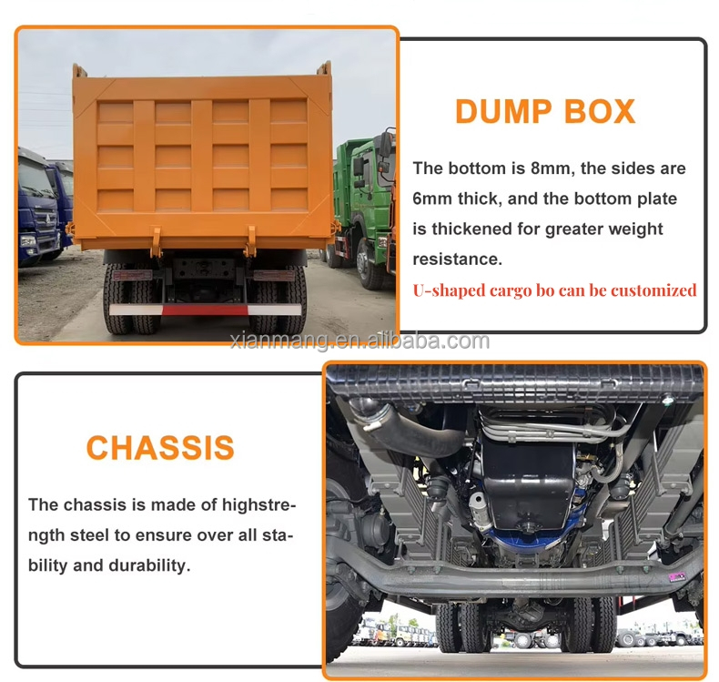 HOWO NX 8X4 12 Wheelers Dump Truck With ABS And Manual Air Conditioner Chinese Truck